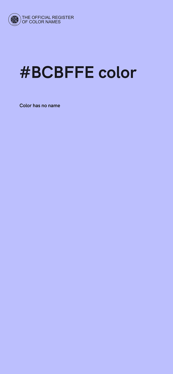 #BCBFFE color image