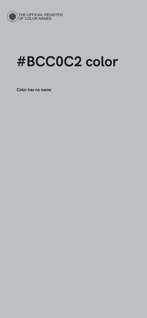 #BCC0C2 color image