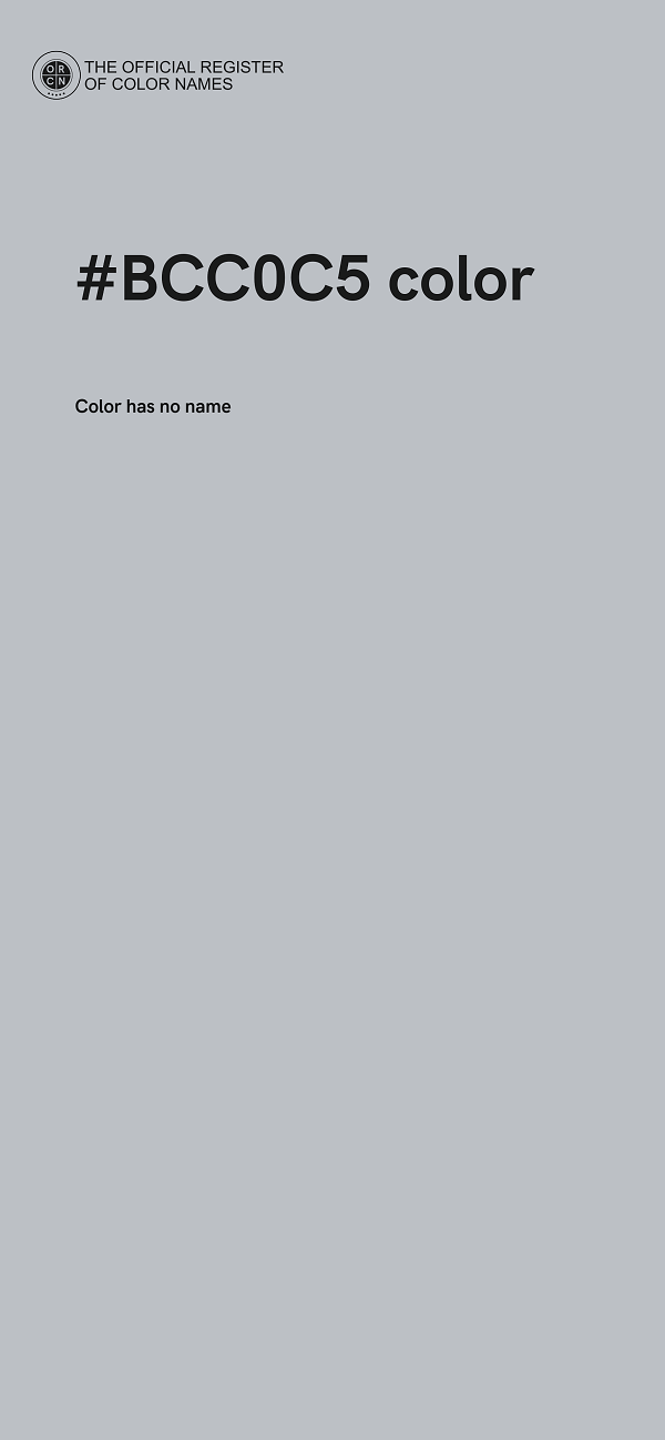 #BCC0C5 color image