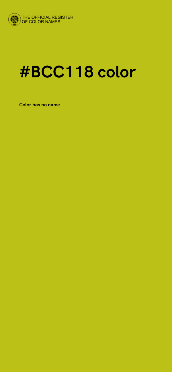 #BCC118 color image