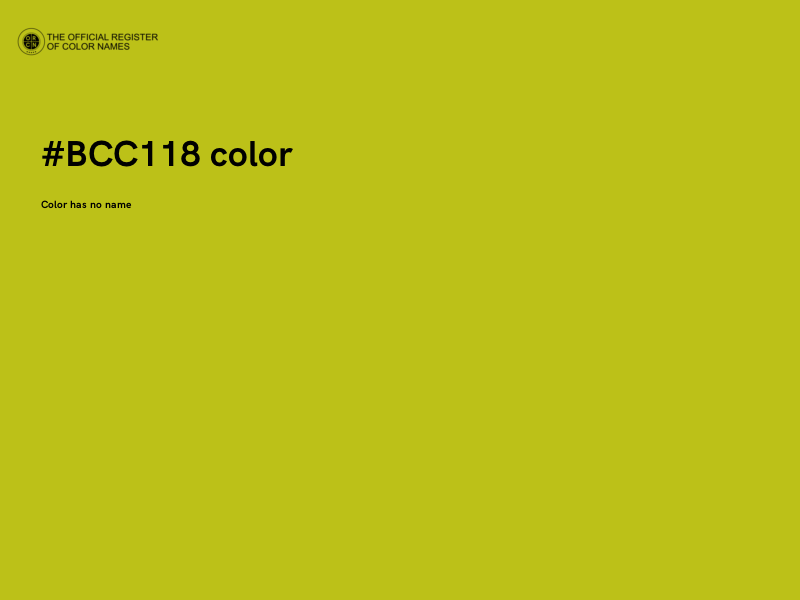 #BCC118 color image