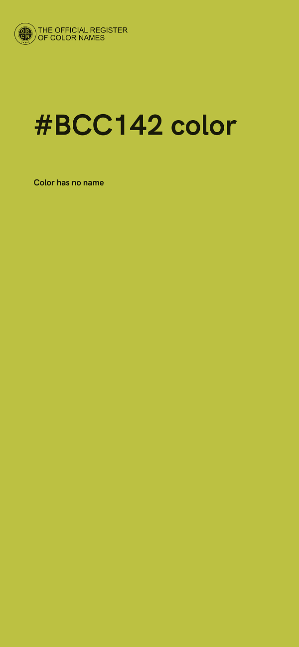 #BCC142 color image