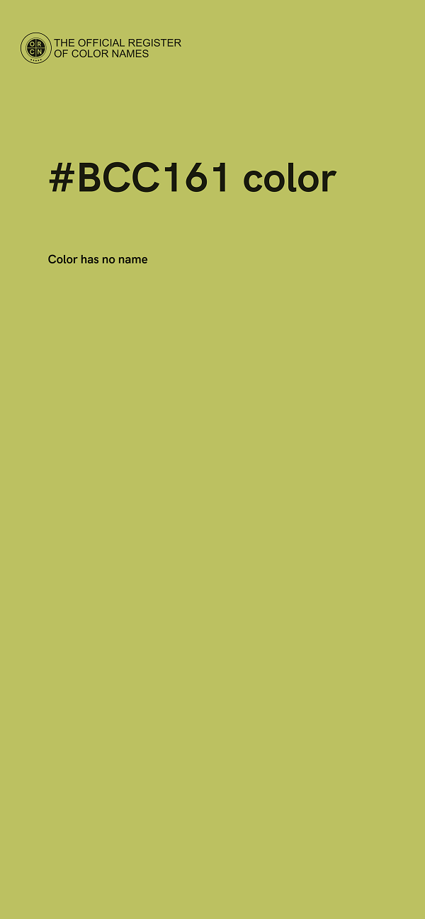 #BCC161 color image