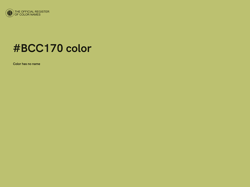 #BCC170 color image