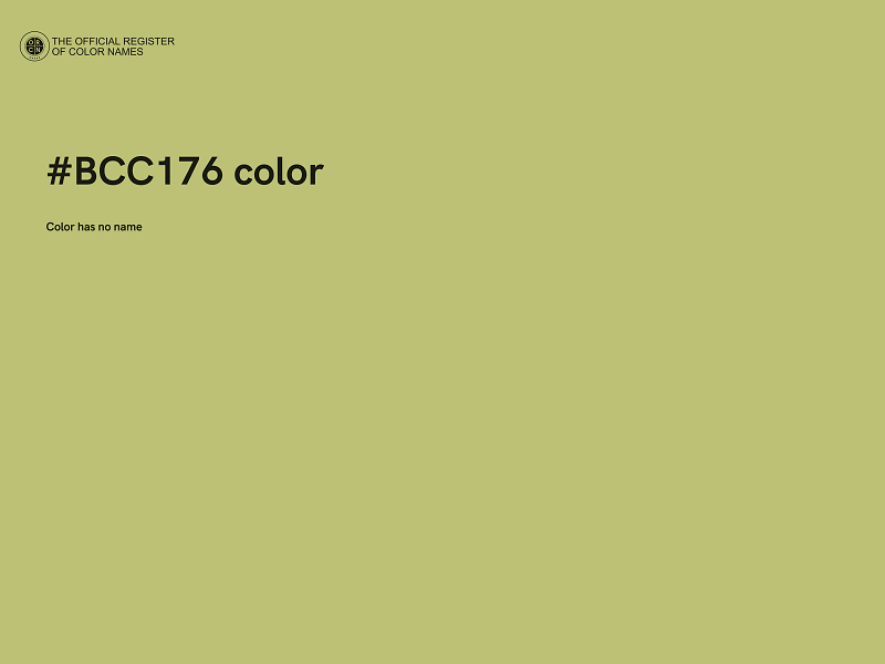 #BCC176 color image