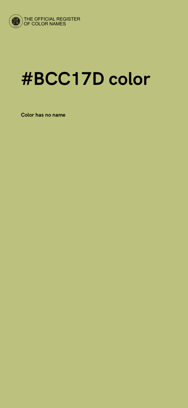 #BCC17D color image
