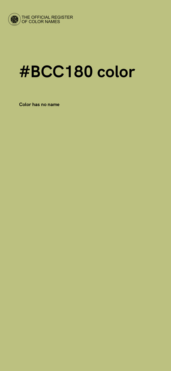 #BCC180 color image