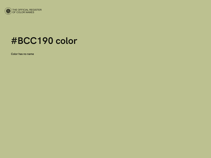 #BCC190 color image