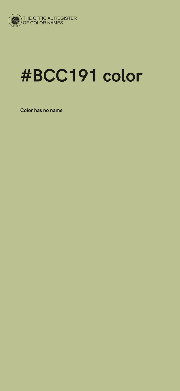 #BCC191 color image