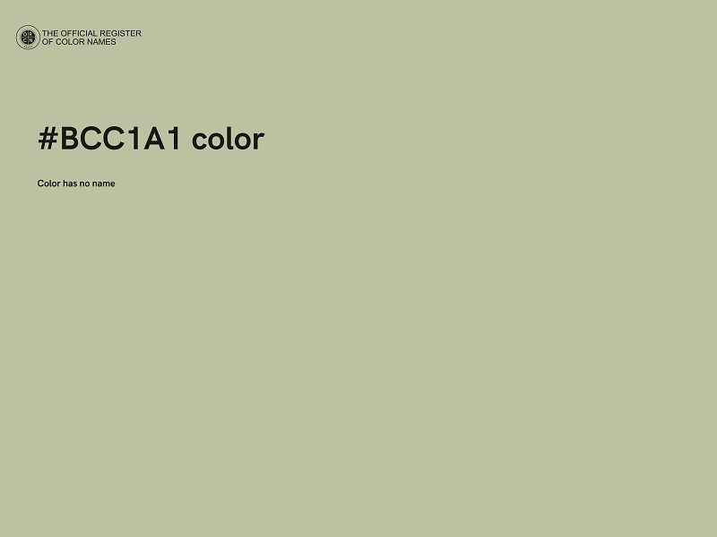 #BCC1A1 color image