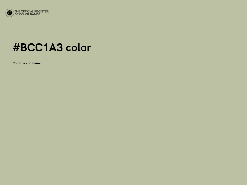 #BCC1A3 color image
