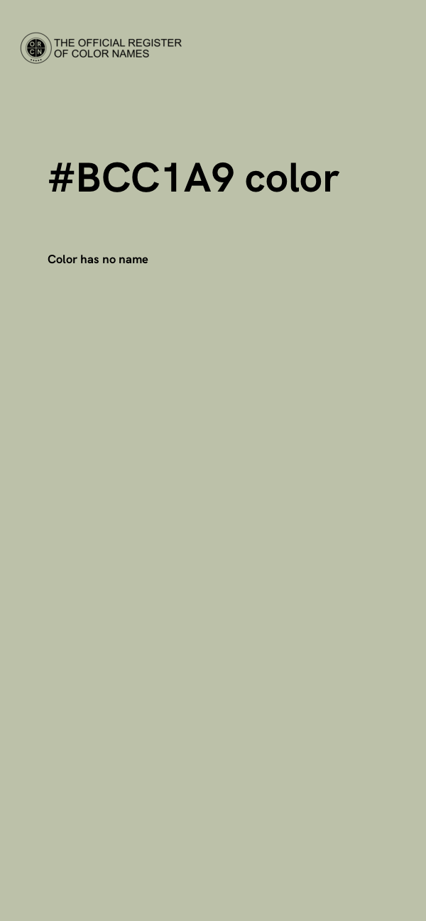 #BCC1A9 color image
