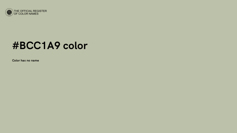 #BCC1A9 color image