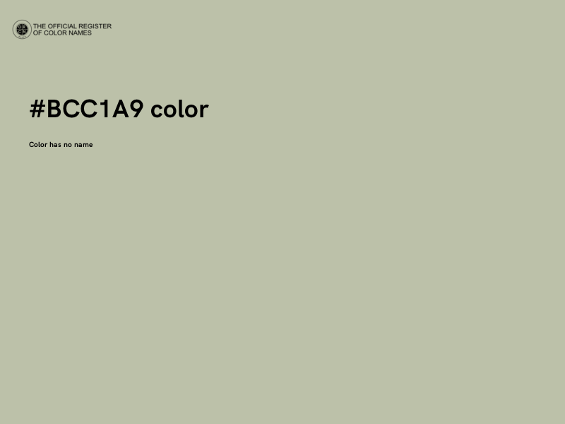 #BCC1A9 color image