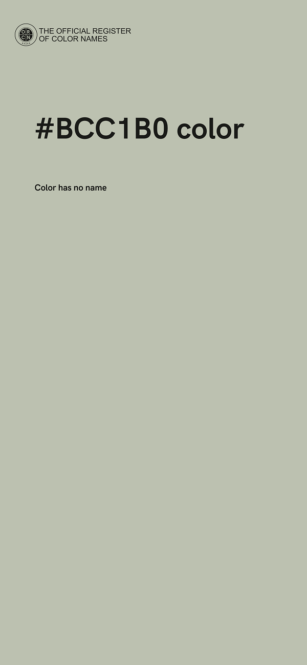 #BCC1B0 color image