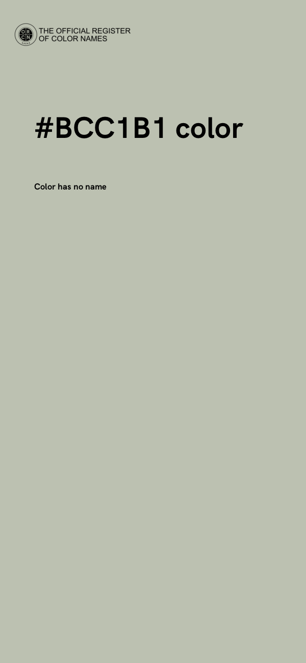 #BCC1B1 color image