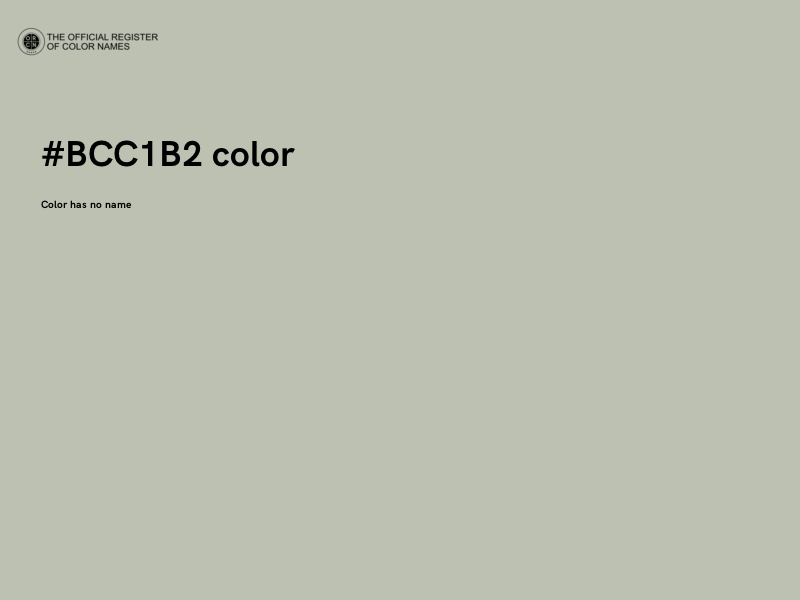 #BCC1B2 color image