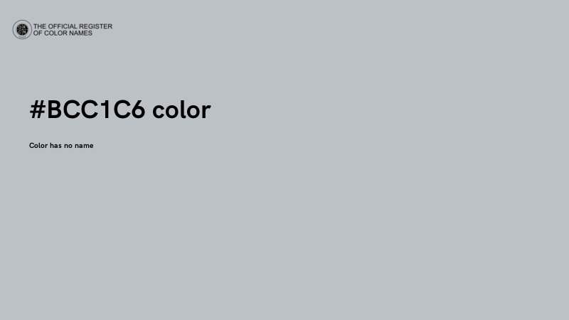 #BCC1C6 color image