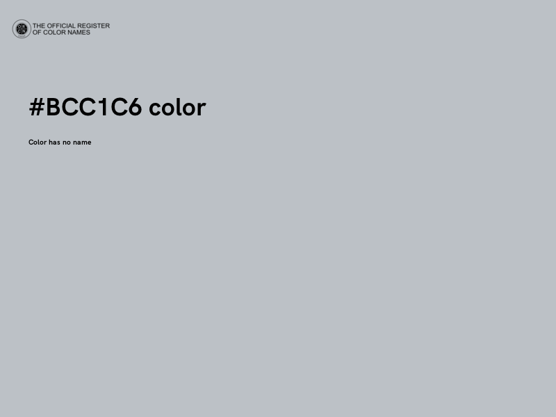 #BCC1C6 color image