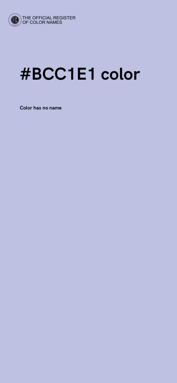 #BCC1E1 color image