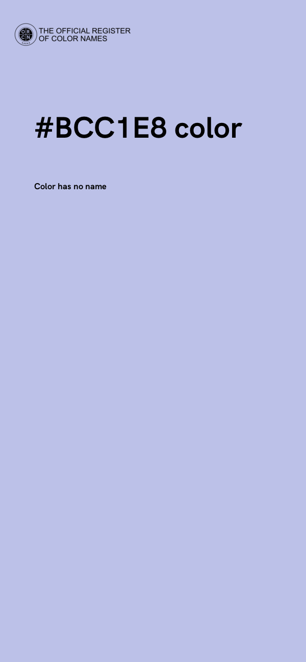 #BCC1E8 color image