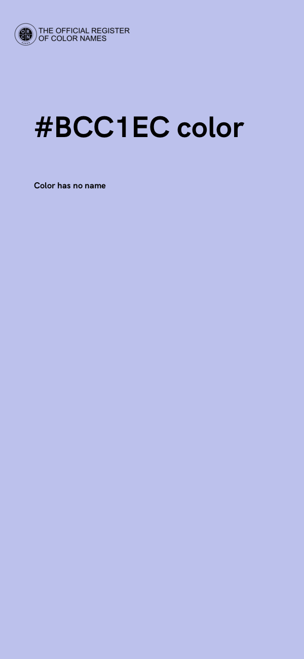 #BCC1EC color image