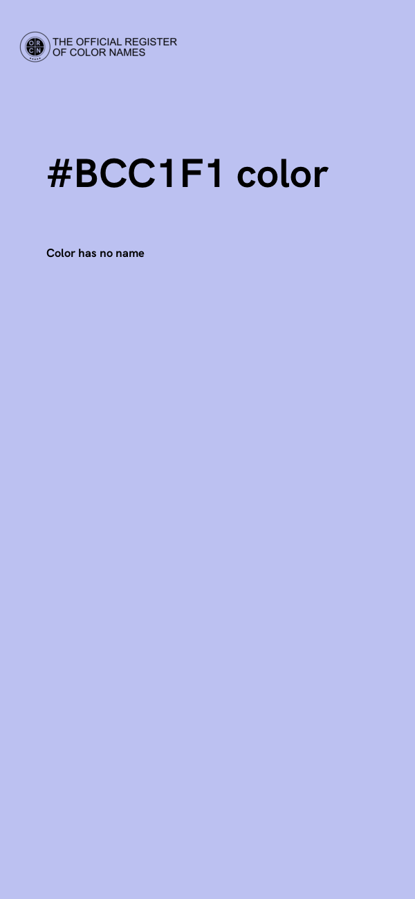 #BCC1F1 color image