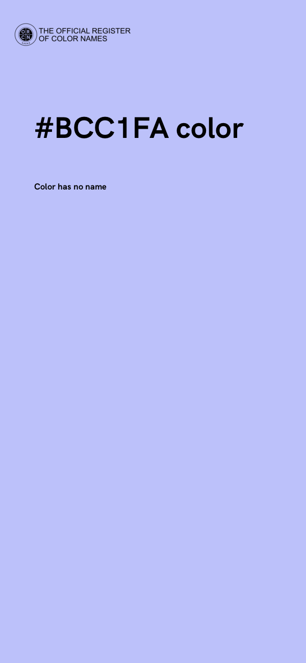 #BCC1FA color image