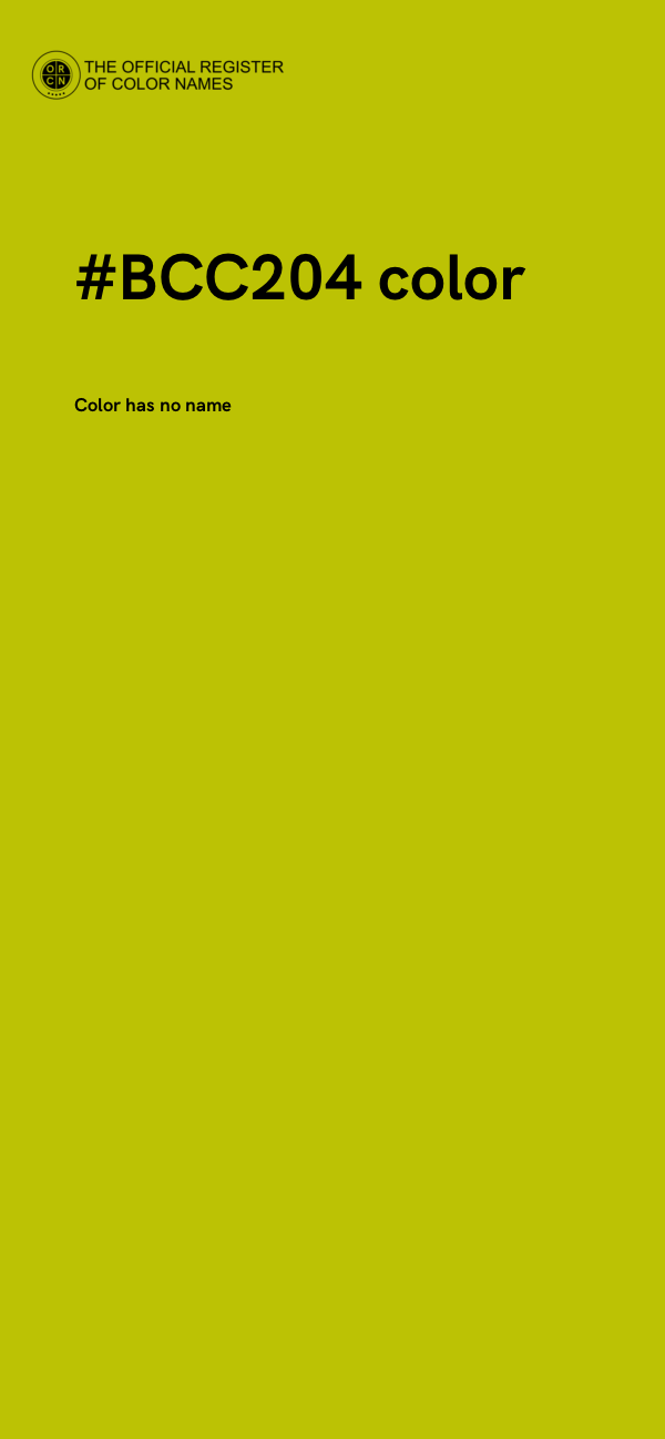#BCC204 color image