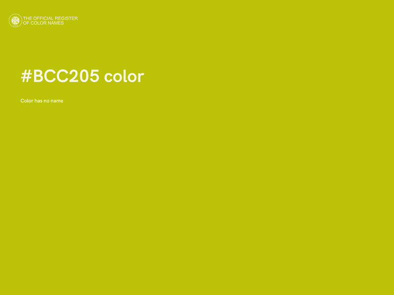 #BCC205 color image