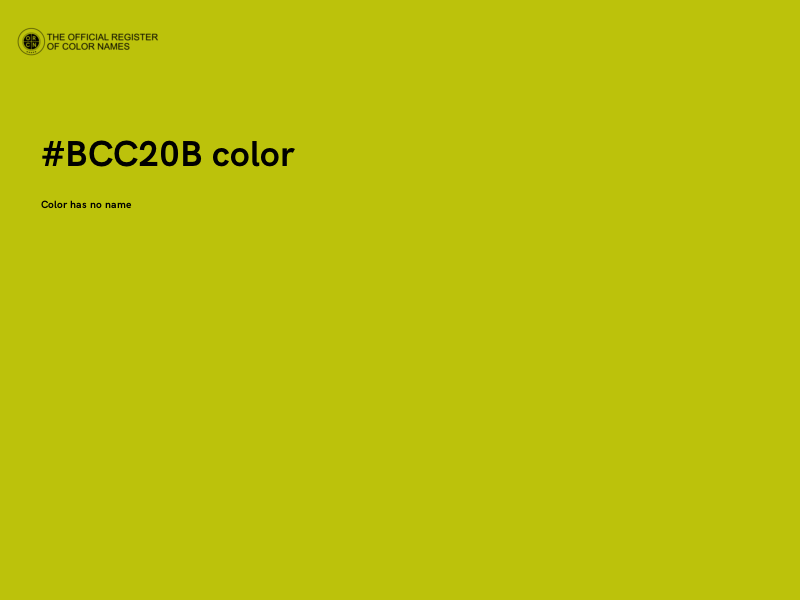 #BCC20B color image