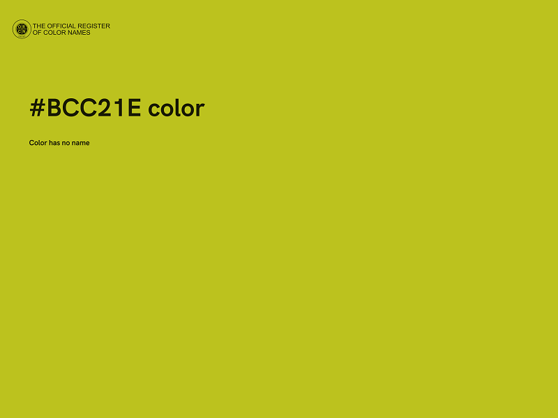 #BCC21E color image