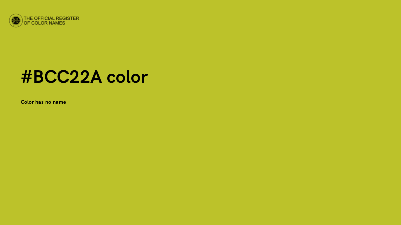 #BCC22A color image