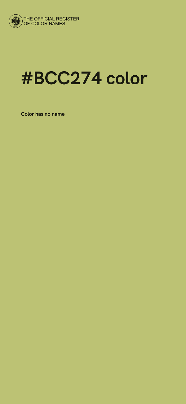 #BCC274 color image