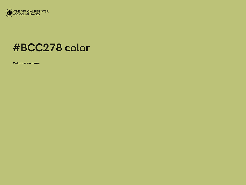 #BCC278 color image