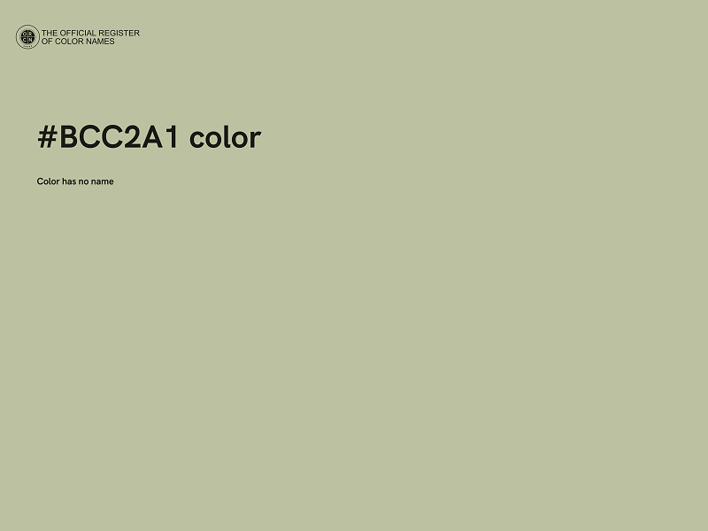 #BCC2A1 color image