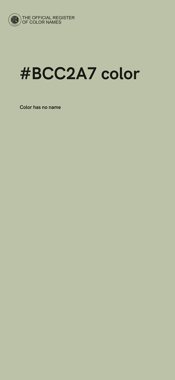 #BCC2A7 color image