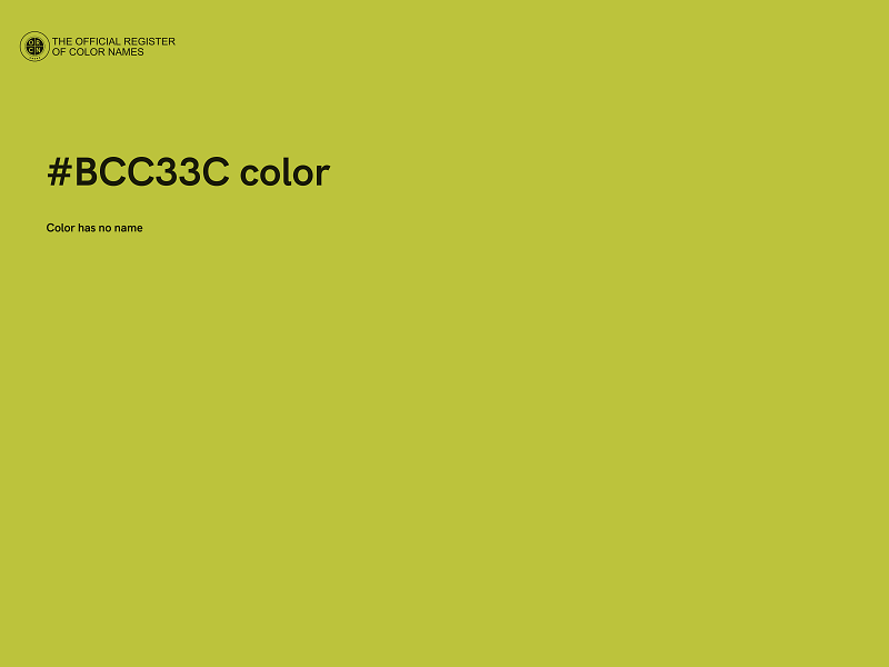 #BCC33C color image