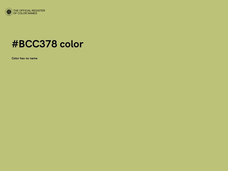 #BCC378 color image