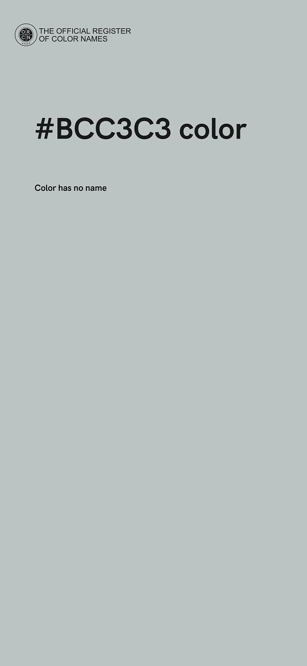 #BCC3C3 color image
