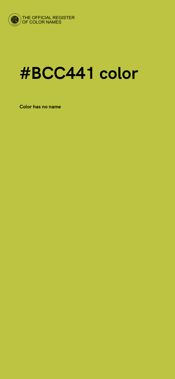 #BCC441 color image