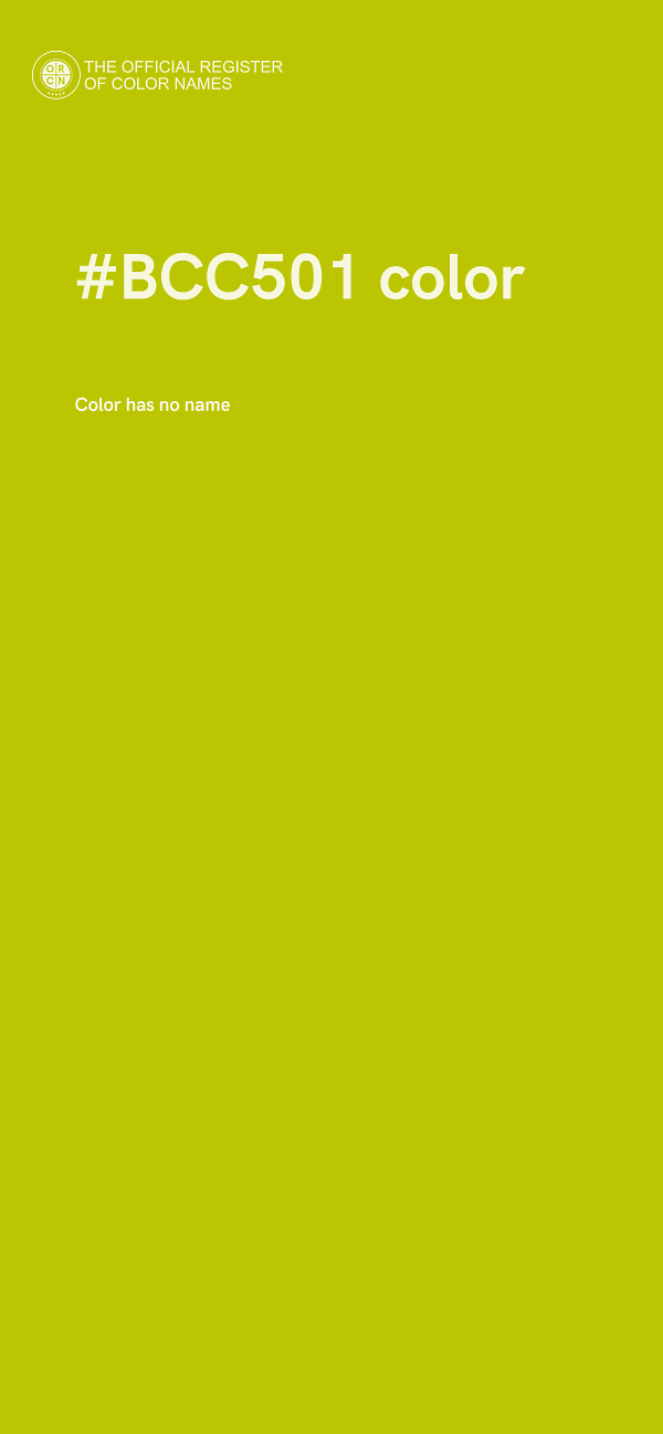 #BCC501 color image
