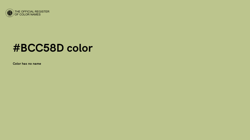 #BCC58D color image