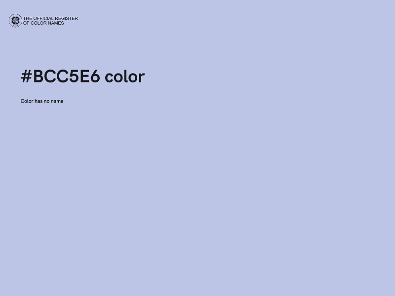 #BCC5E6 color image