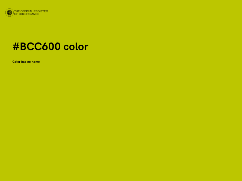 #BCC600 color image