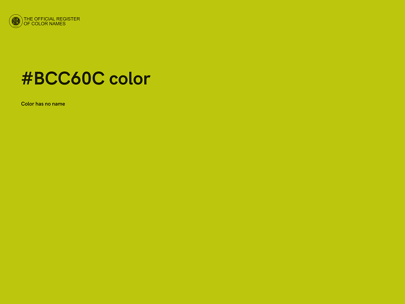 #BCC60C color image