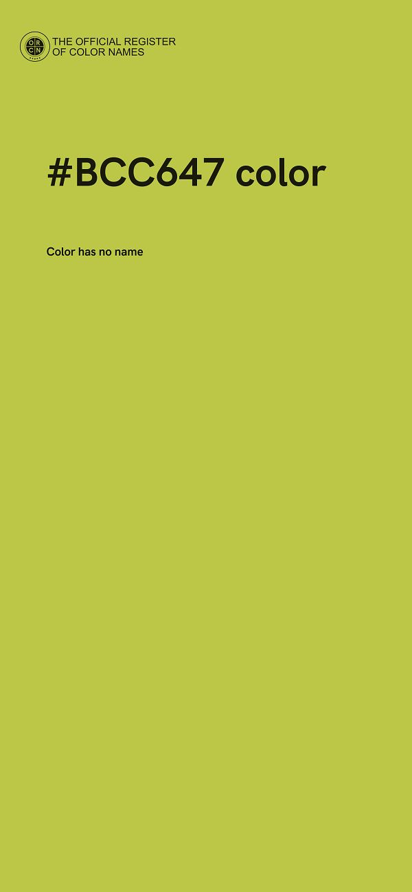 #BCC647 color image