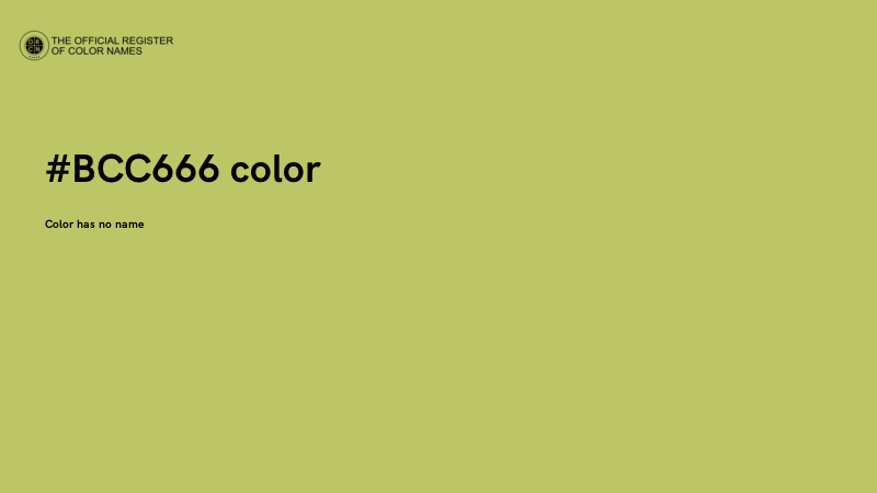 #BCC666 color image