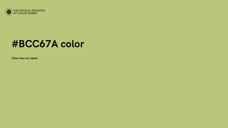 #BCC67A color image