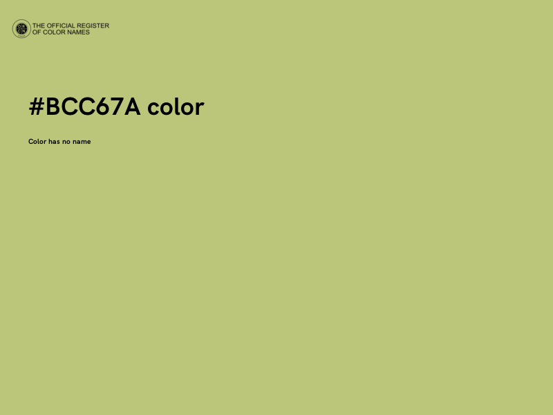 #BCC67A color image